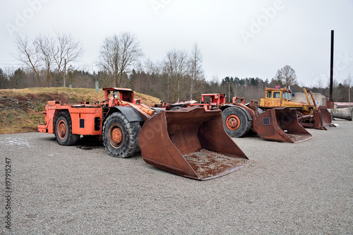 Discarded mining equipment