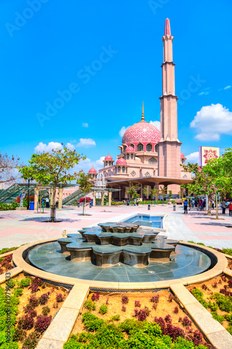 Photography Putra Mosque, in Putrajaya federal territory, Kuala Lumpur, Malaysia