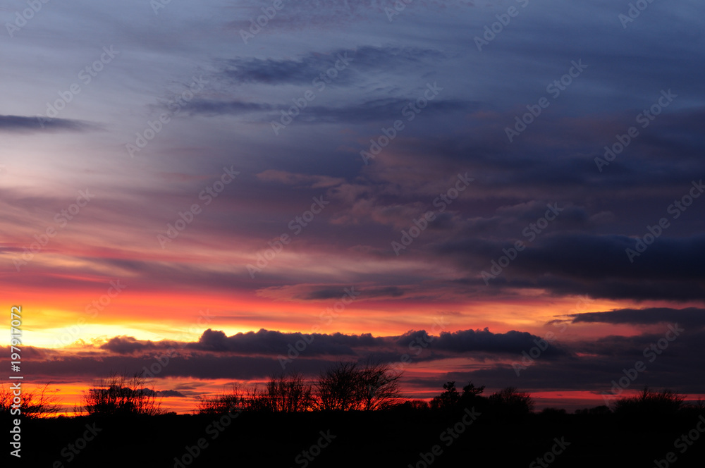 An amazing Sunset and cloud formation over the market town of Hucknall in the English county of Nottinghamshire in the UK. An amazing Sunset and cloud formation over the market town of Hucknall in the English county of Nottinghamshire in the UK.