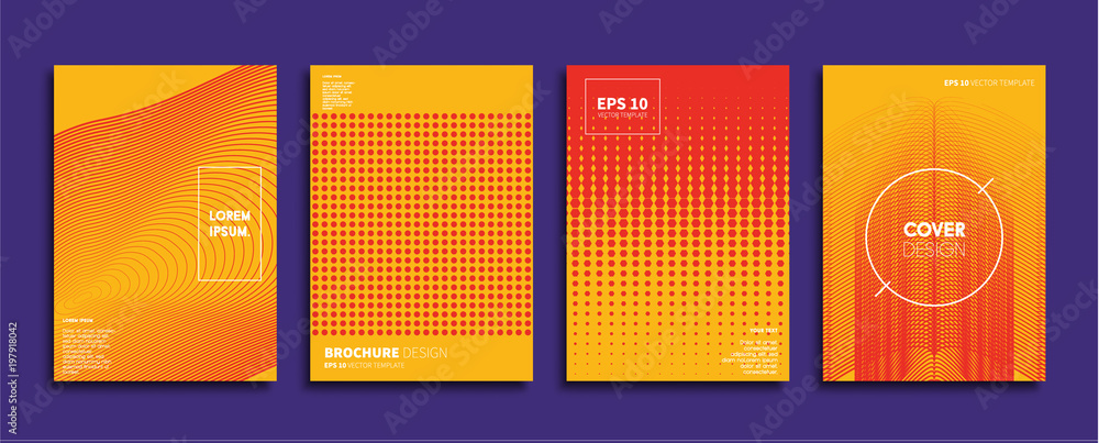 Vector cover designs. Future Poster template. Smartphone modern background set.