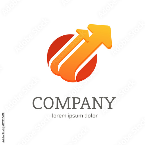 Logo abstract design arrow vector template