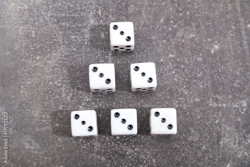  white game dice