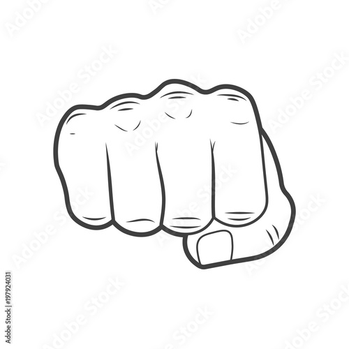 Fist. Vector.