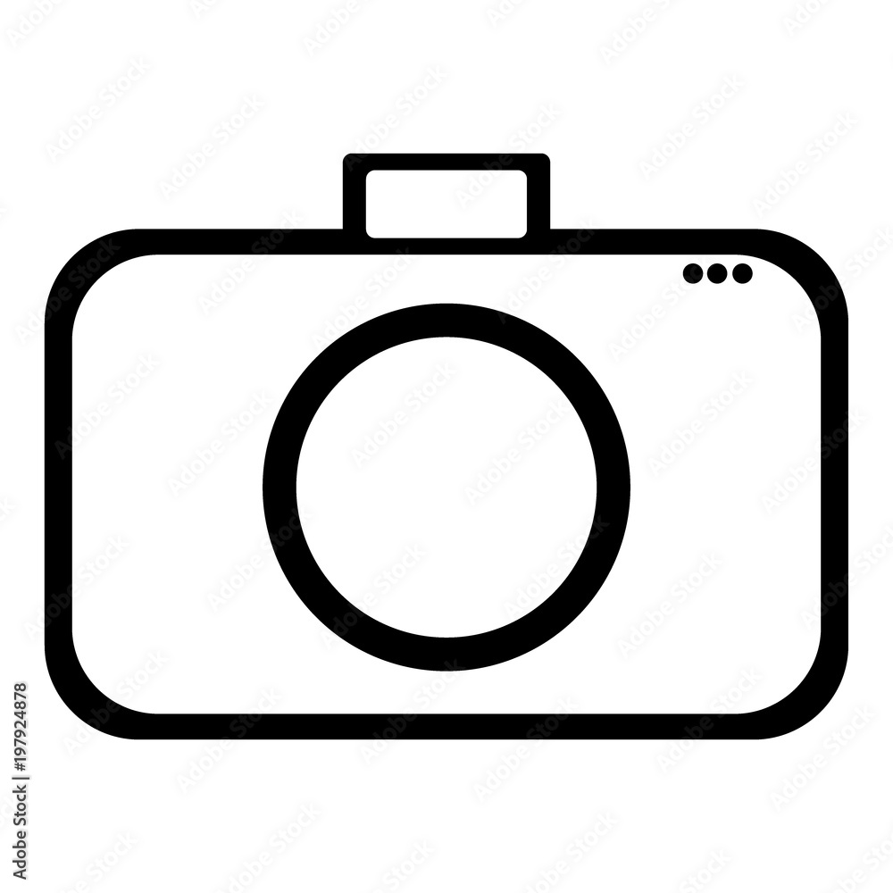 Icon symbol of the flat design of the camera Icon symbol of the flat design of the camera