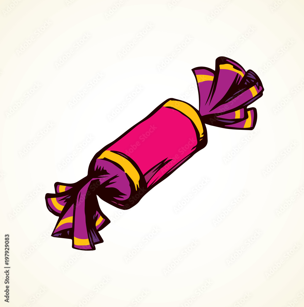 Candy wrapped. Vector drawing Stock Vector | Adobe Stock