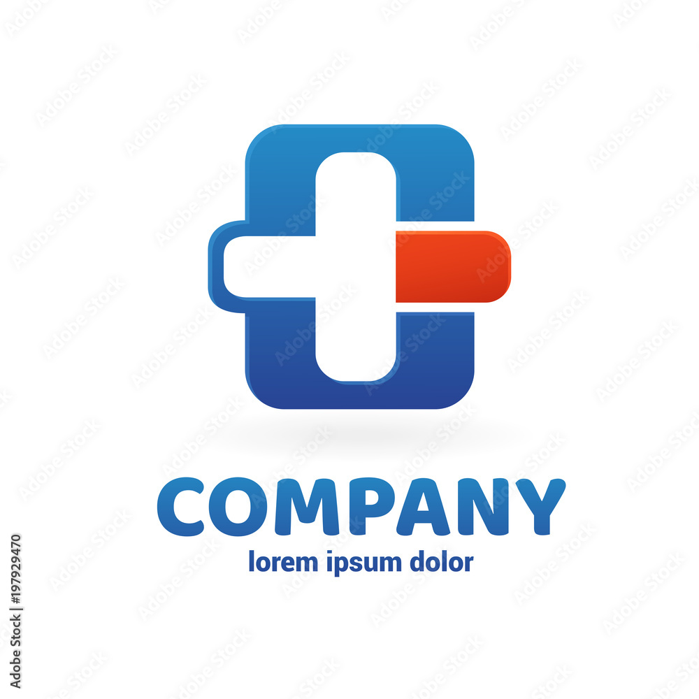 Obraz premium Logo design abstract medical vector template