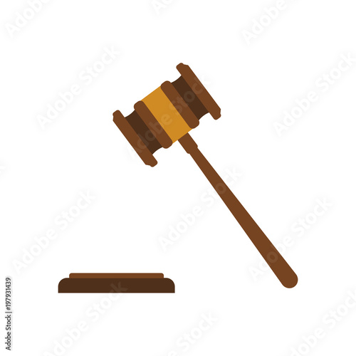 Justice hummer icon. Vector. Flat design.