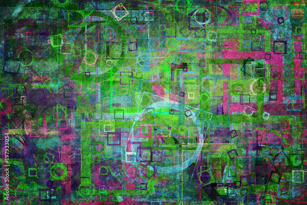 Obraz premium Abstract shape generative design art background. Pattern, rectangle, wallpaper, backdrop & stroke.