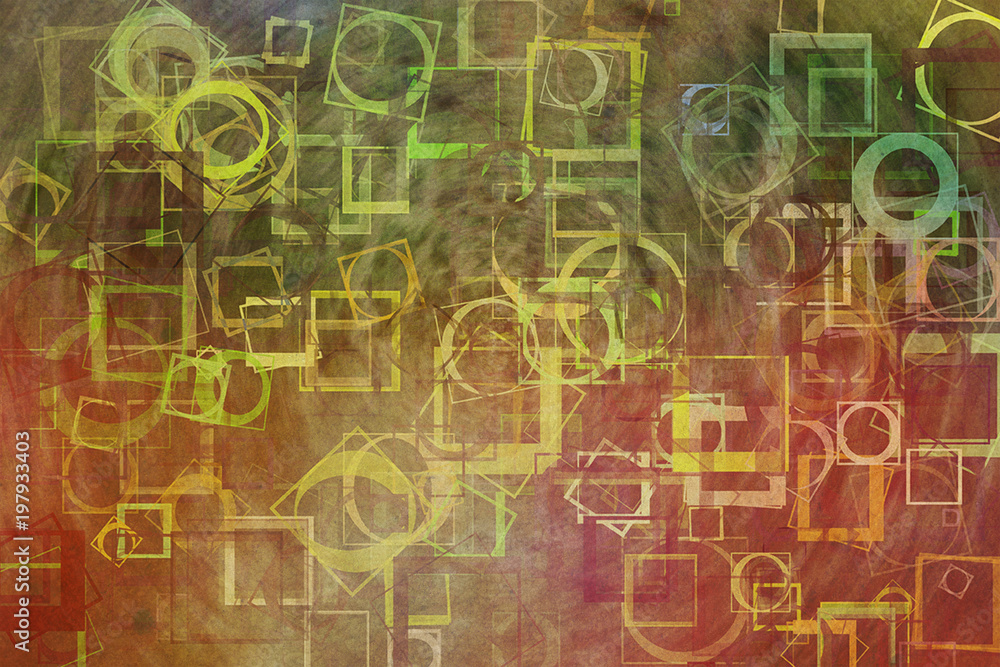 Obraz premium Abstract shape illustrations background. Pattern, fashion, backdrop, grunge & stroke.