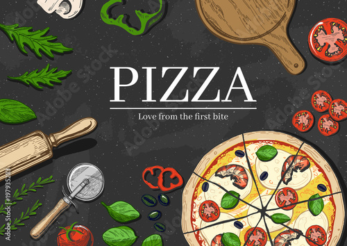 pizza cooking background