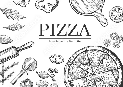 pizza cooking background