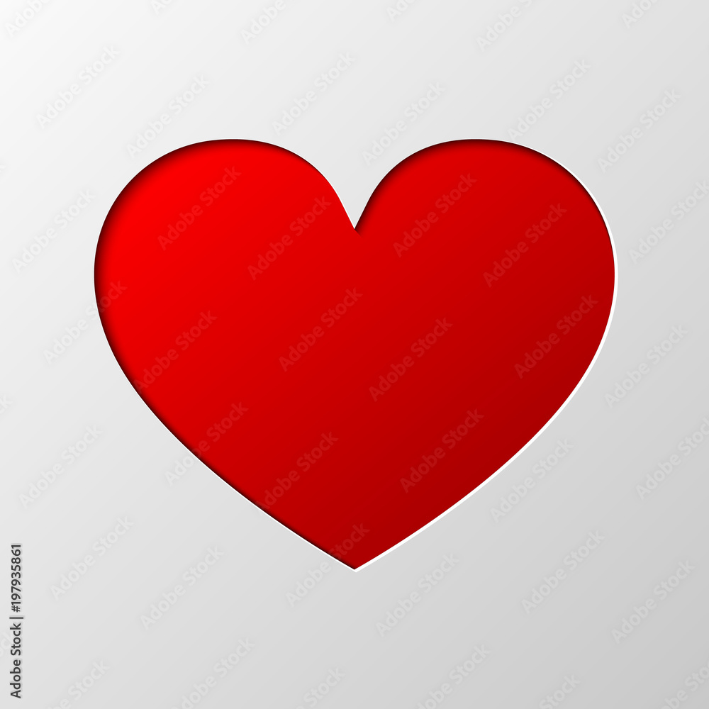 Heart cut from paper. Vector illustration Heart cut from paper. Vector illustration