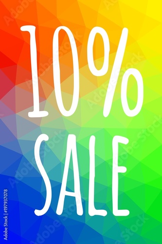 Sale banner template with low poly vector background. Special offers and discounts promotion