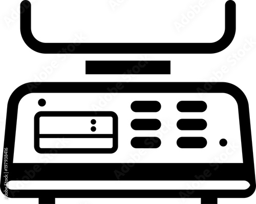 Kitchen Weight Scale Icon Digital