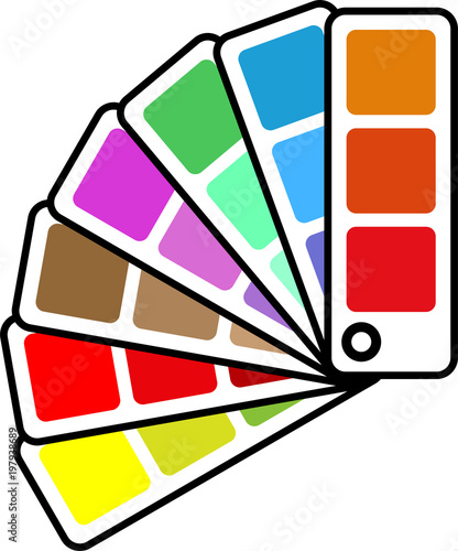 Color Sample Fan Card Icon