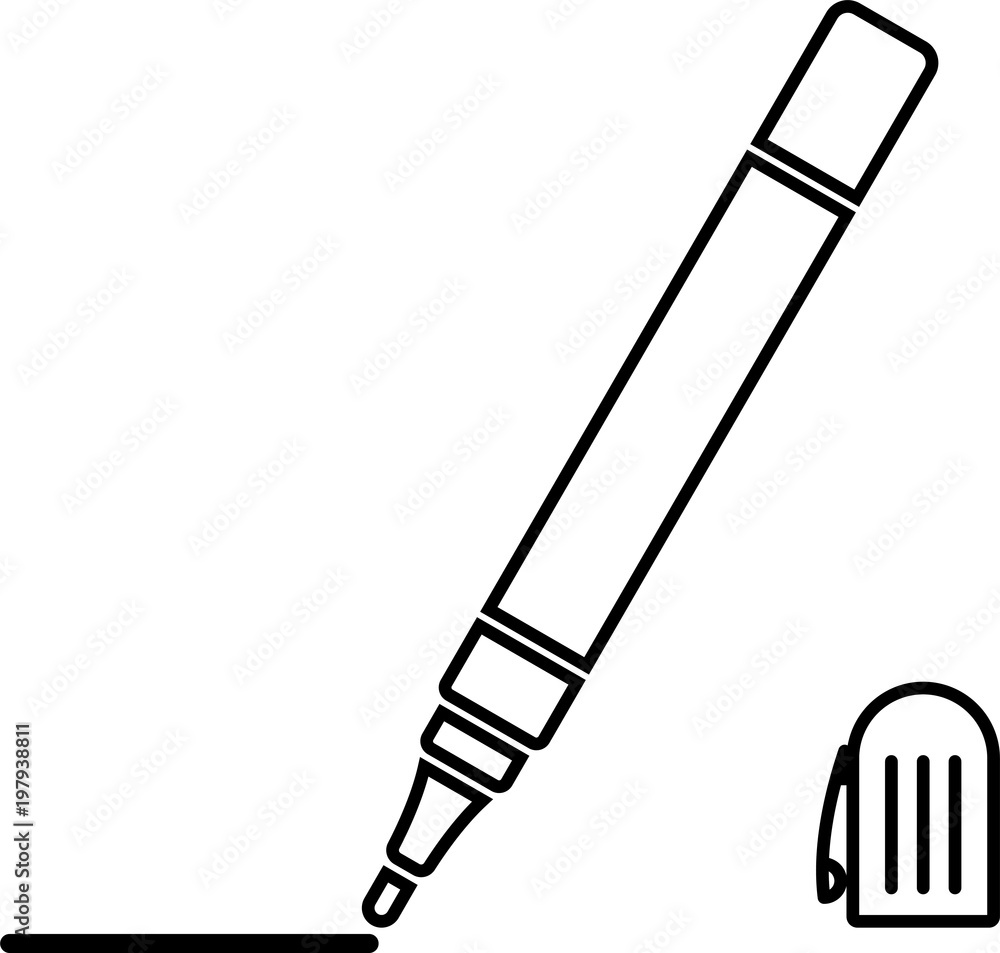 Naklejka premium Marker Pen Icon