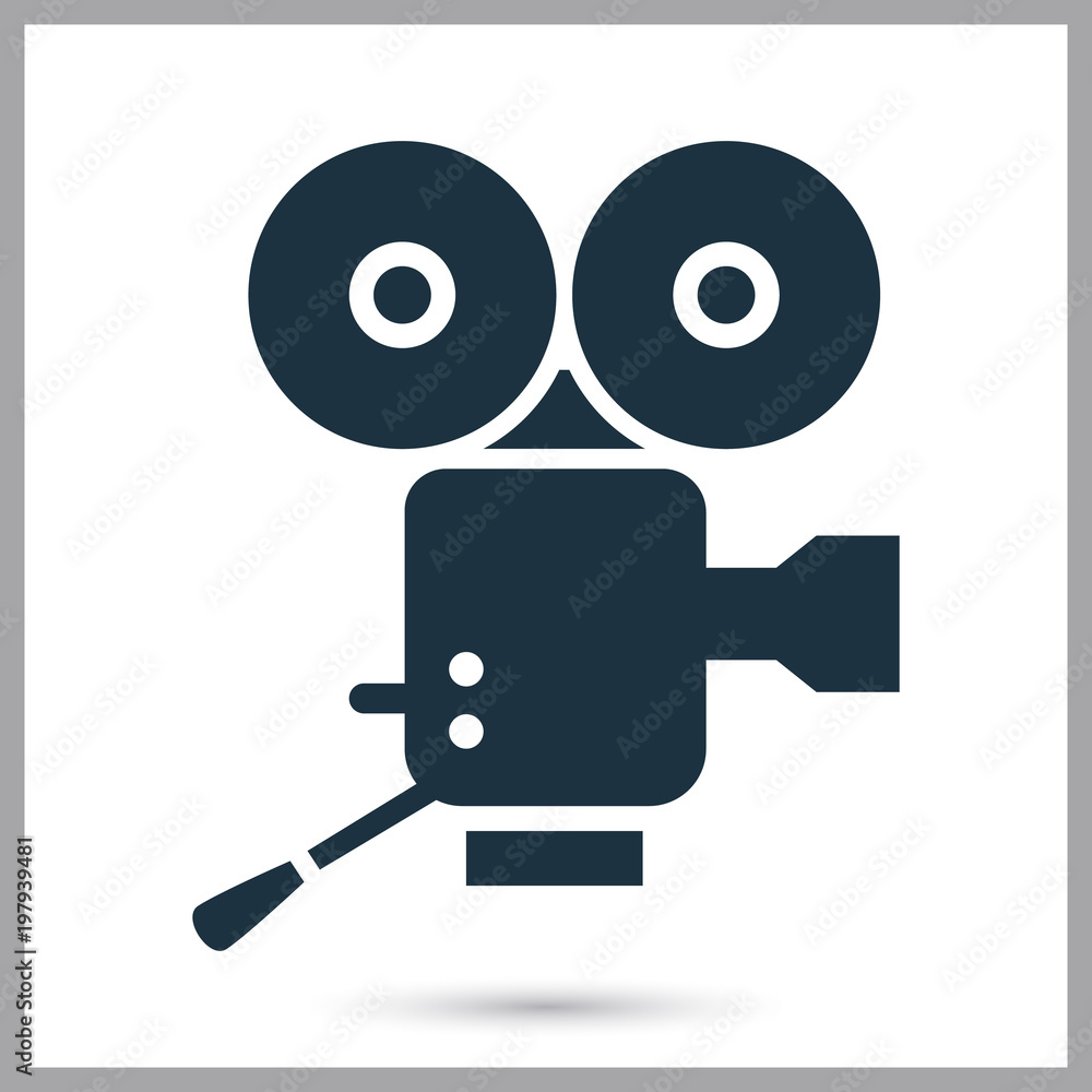 Camcorder operator simple icon Camcorder operator simple icon