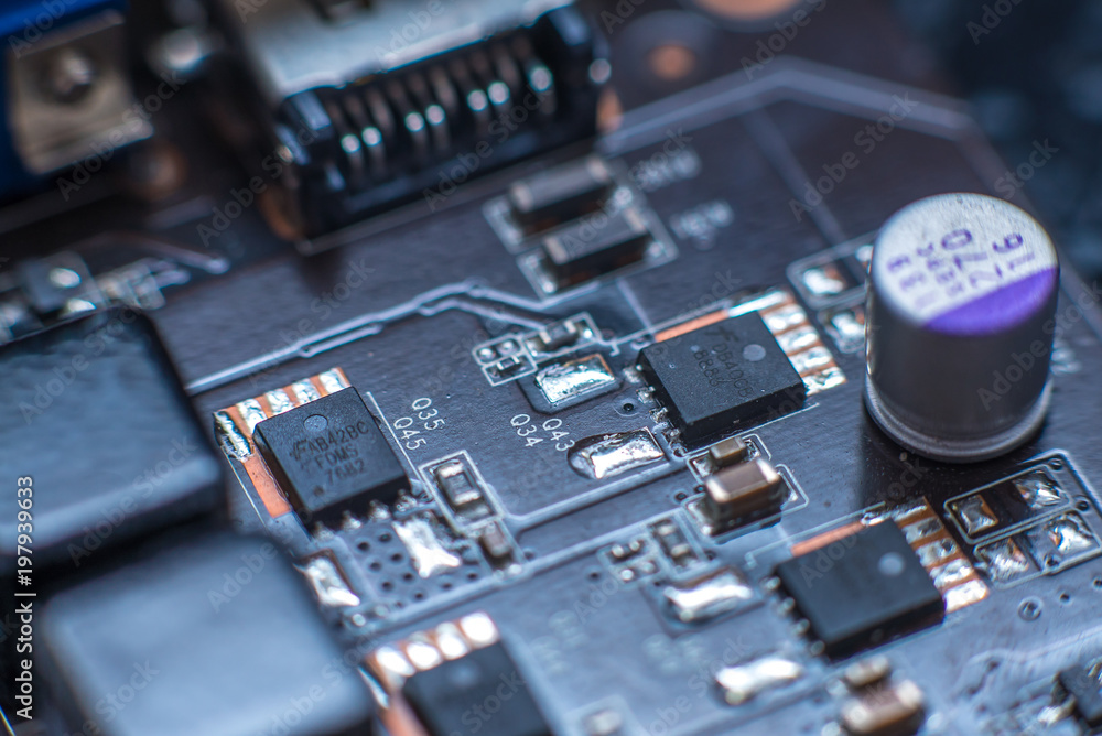 Computer chip closeup Computer chip closeup