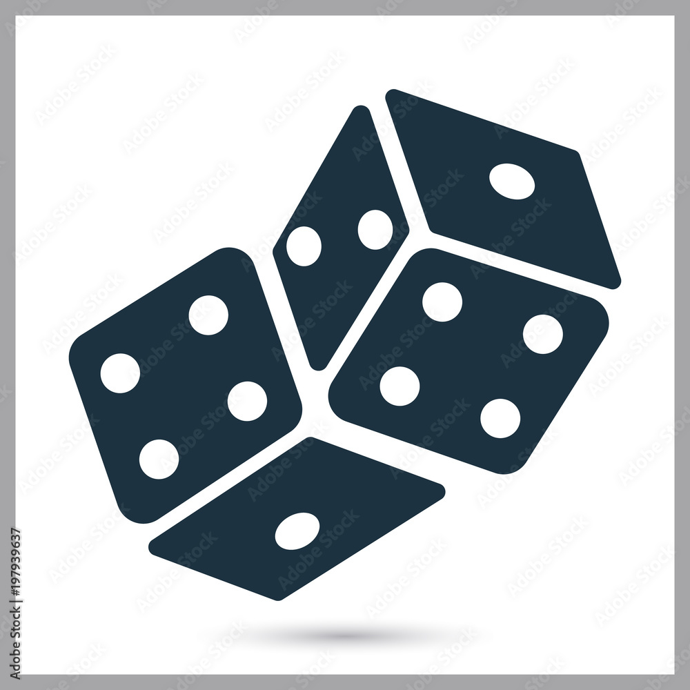 Two dices combination simple icon Two dices combination simple icon