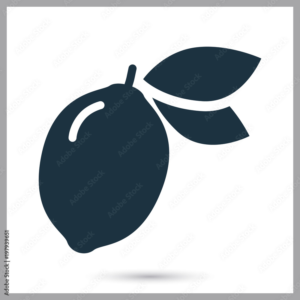 Fototapeta premium Lemon slot machine simple icon