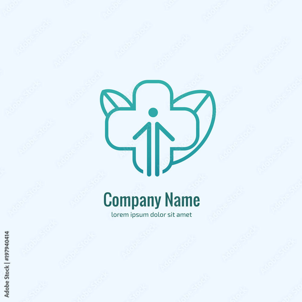 Vector stock logo, abstract medical vector template Vector stock logo, abstract medical vector template
