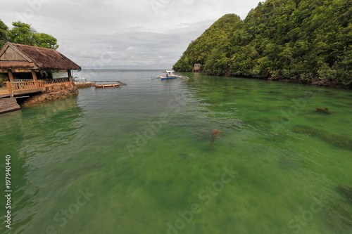 Bay between Tinagong Dagat island and the mainland. Sipalay-Philippines. 0356