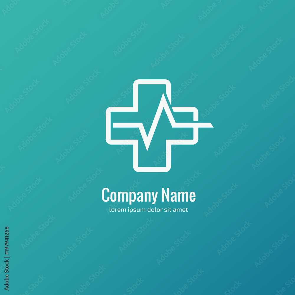 Logo design abstract medical vector template. Illustration design of logotype cross health symbol, people care sign. Logo design abstract medical vector template. Illustration design of logotype cross health symbol, people care sign.
