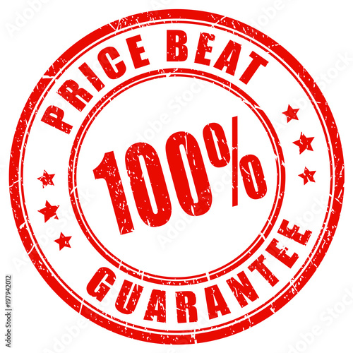 Price beat guarantee vector stamp