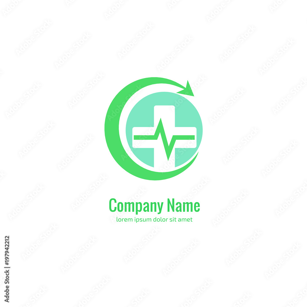 Logo design abstract medical vector template. Illustration design of logotype cross health symbol, people care sign. Logo design abstract medical vector template. Illustration design of logotype cross health symbol, people care sign.