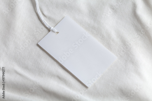 Clothes label tag blank white mockup