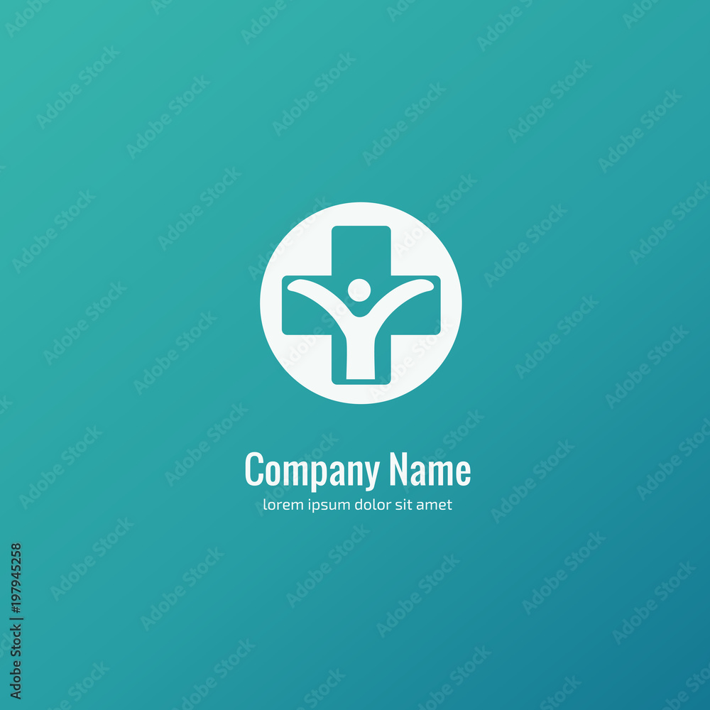 Logo design abstract medical vector template. Illustration design of logotype cross health symbol, people care sign. Logo design abstract medical vector template. Illustration design of logotype cross health symbol, people care sign.