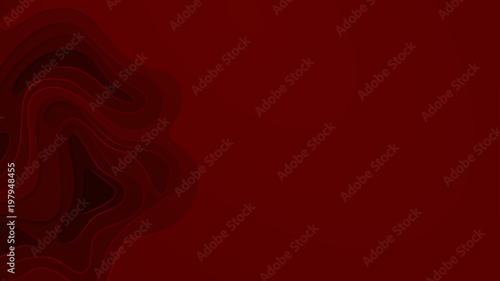 Multi layers vector background with abstract topography or flowing liquid design in red colors Multi layers vector background with abstract topography or flowing liquid design in red colors