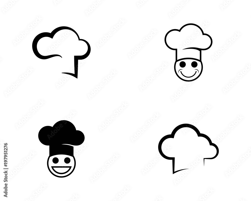 Obraz premium hat chef logo template