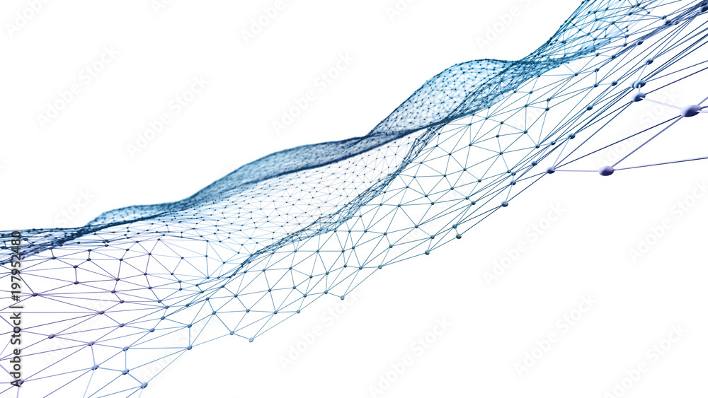 Abstract polygonal background. 3D rendered surface Abstract polygonal background. 3D rendered surface