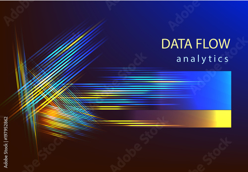 Big data vector illustration. Machine learning algorithm for information filter and anaytic