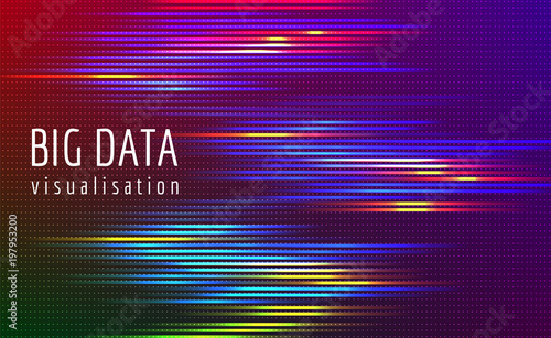 Abstract vector finance  big data graph visualization. Stock index infographics. Visual information complexity. Intricate data threads chart. Business analytics. Artifficial inteligence.