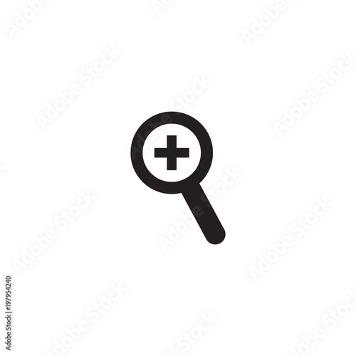 magnifier glass icon. sign design