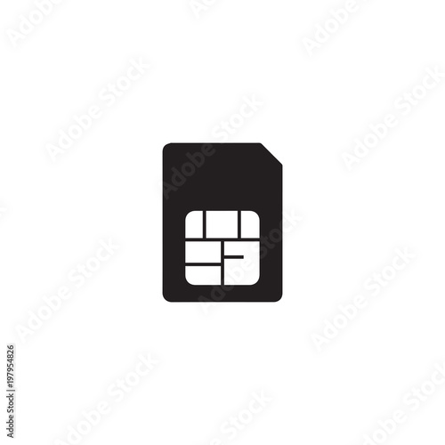sim card icon. sign design. red background