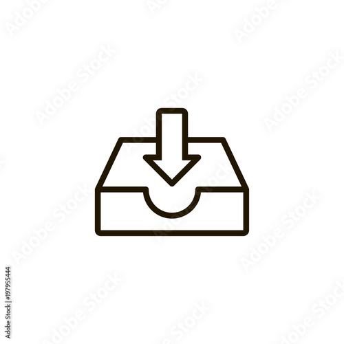 inbox icon. sign design