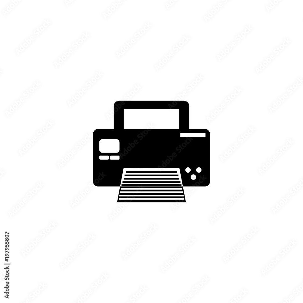 printer icon. sign design