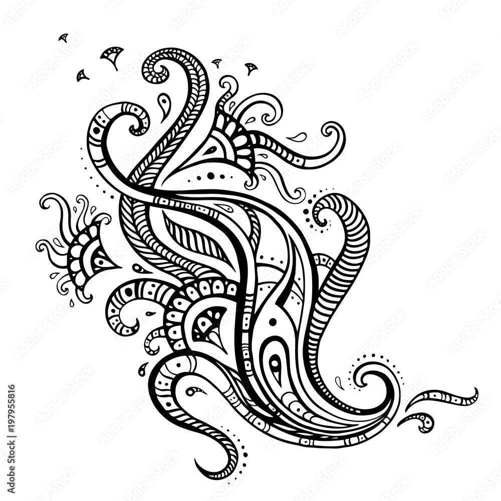 Paisley background. Hand Drawn ornament. Vector illustration Paisley background. Hand Drawn ornament. Vector illustration