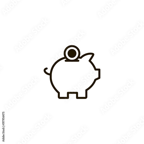 piggy bank icon. sign design