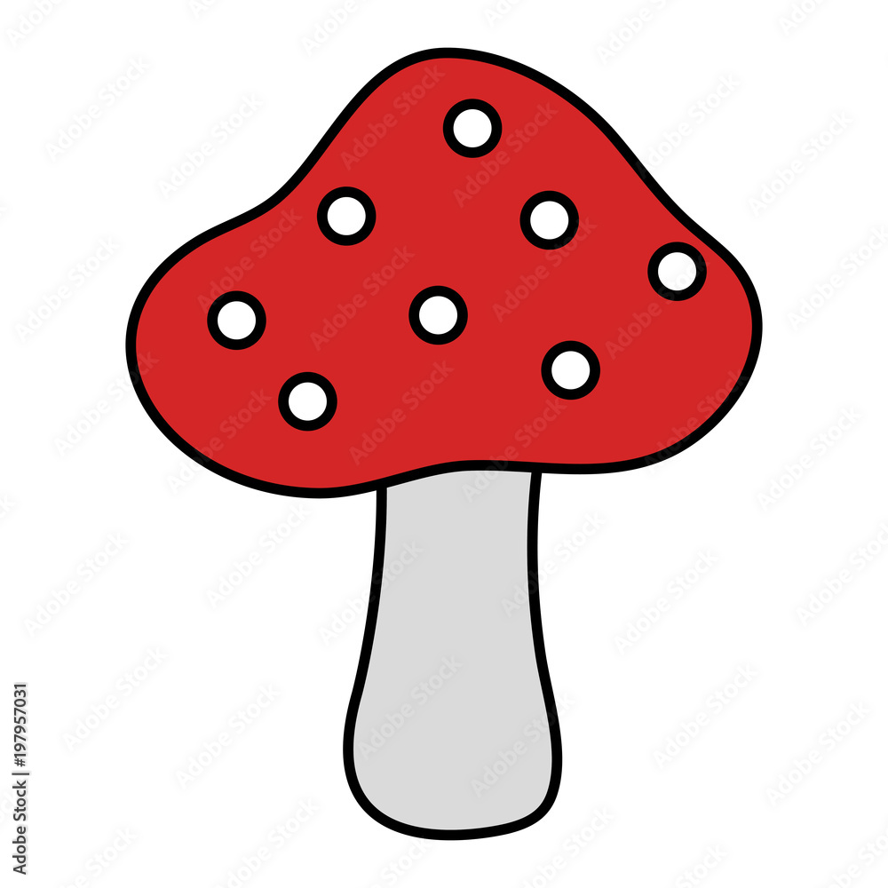 cute fungus isolated icon vector illustration design cute fungus isolated icon vector illustration design