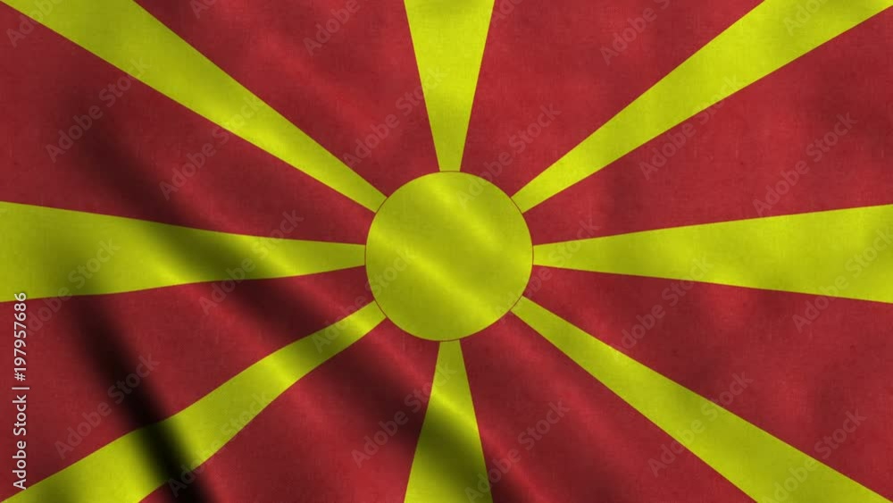 4K Seamless Loopable Flag of Macedonia 4K Seamless Loopable Flag of Macedonia