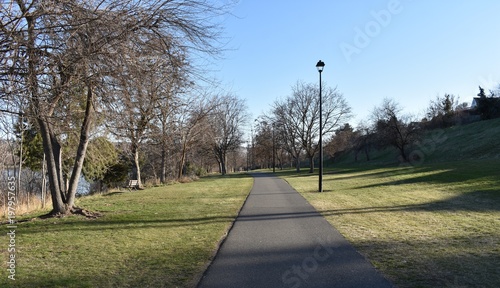 Greenbelt walkway path in Lewiston, Idaho photo