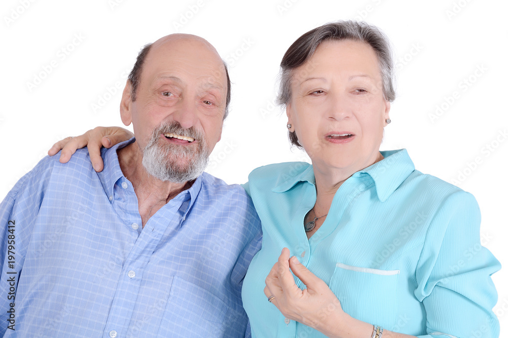 Portrait of happy senior couple looking at camera Portrait of happy senior couple looking at camera
