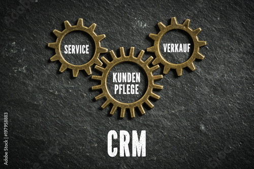 CRM - Customer Relationship Management - aus Komponenten Service, Kundenpflege und Verkauf photo