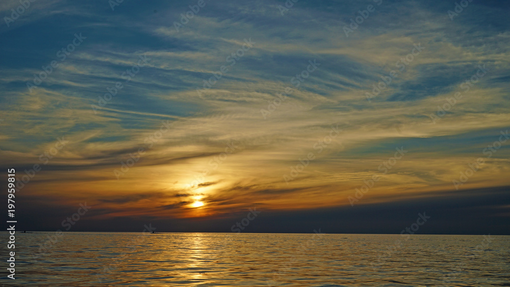 sunset over the sea