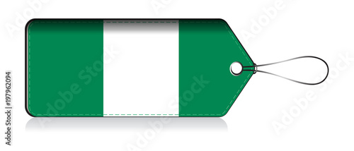 Nigerian flag label, Made in Nigeria