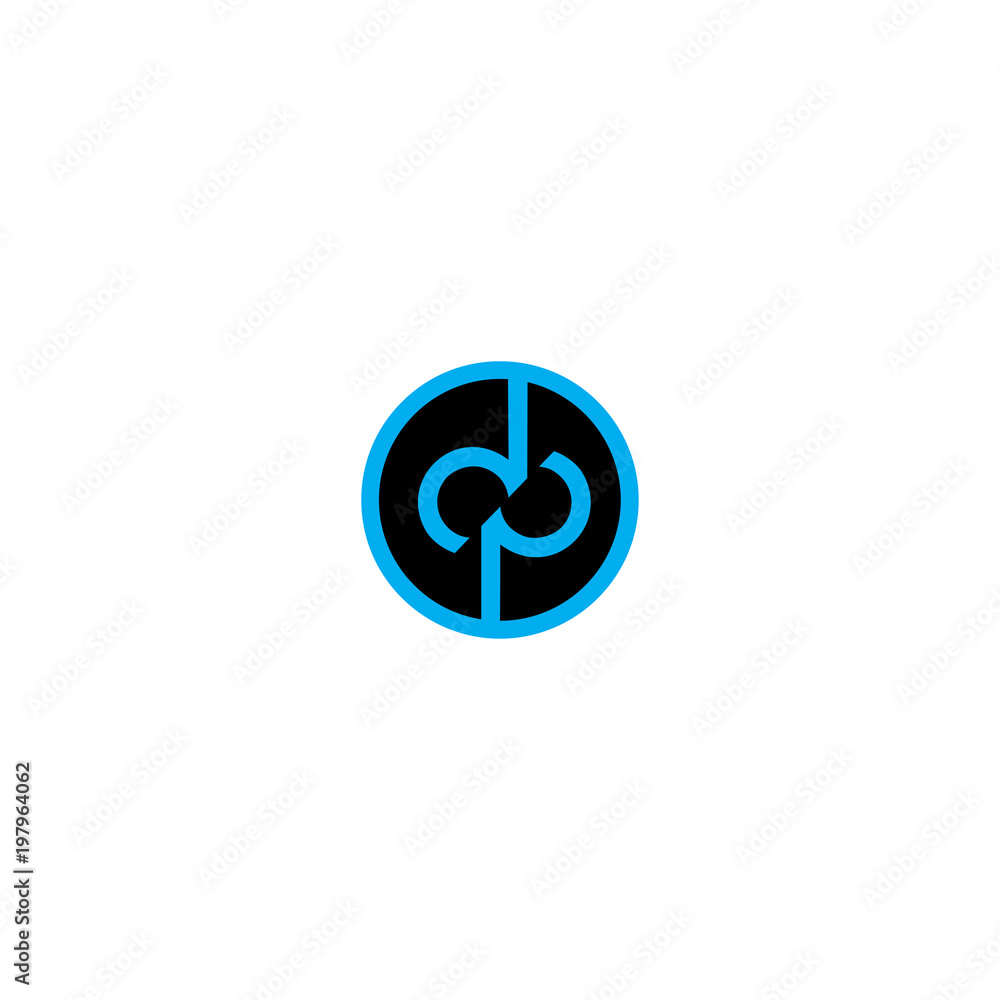 letter dp in a circle logo vector letter dp in a circle logo vector